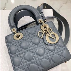 Medium Lady Dior Lambskin with gold hardware